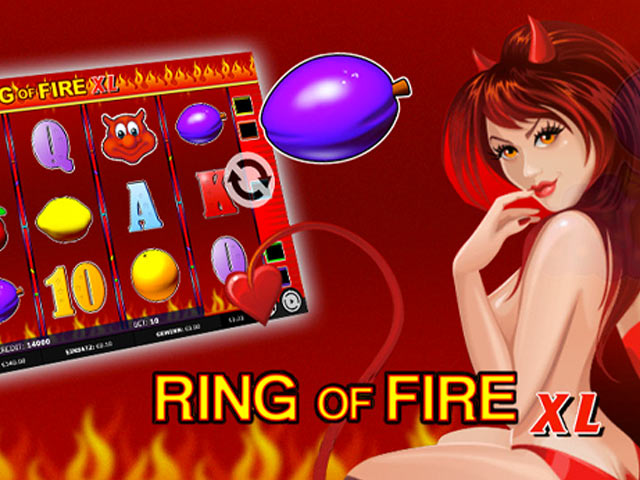 Augļu tēmas spēļu automāts Ring of Fire XL