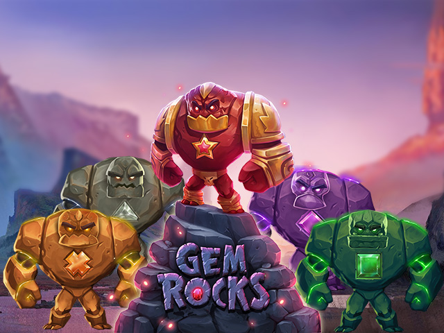 Spēļu automāts ar dārgumu simboliem Gem Rocks